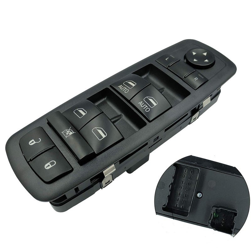 MOCW مفتاح نافذة الطاقة الرئيسي من جهة السائق 04602535AI 68110871AA 3 دبابيس + 0 دبابيس تحقق من التوافق لعام 2012 - 2017 دودج غراند كارافان، كرايسلر تاون آند كانتري - مزدوج أوتوماتيكي - Image 1